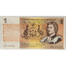 AUSTRALIA 1968 . ONE 1 DOLLAR BANKNOTE . COOMBS/RANDALL . STAR NOTE